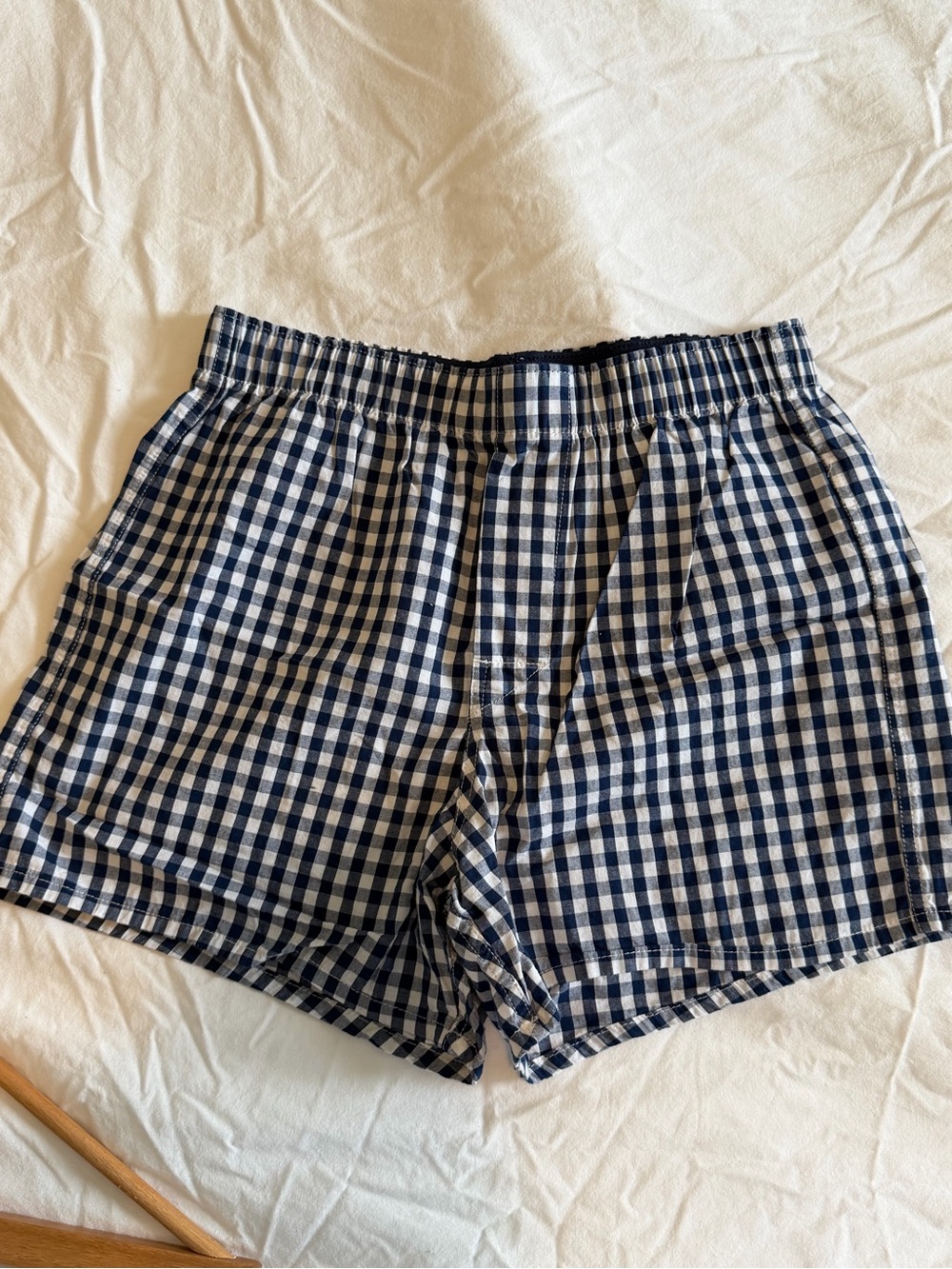 GAP Navy and White Gingham Shorts